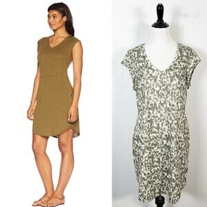 The North Face Womens EZ Tee Short Sleeve Active Dress in Green Print Size M